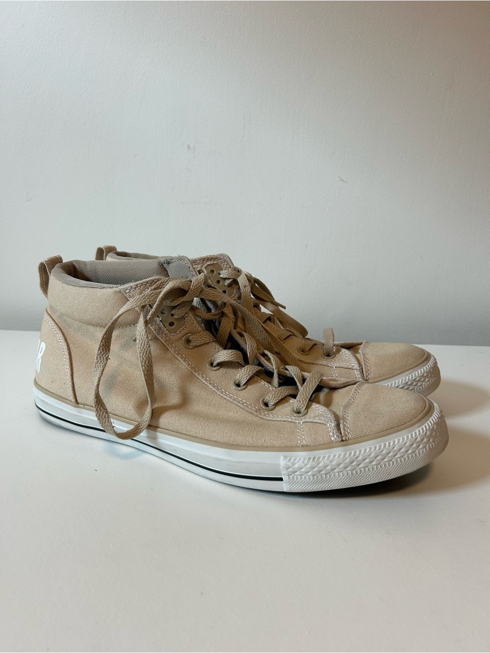 Unisex Converse Tan High-Top Canvas Sneakers